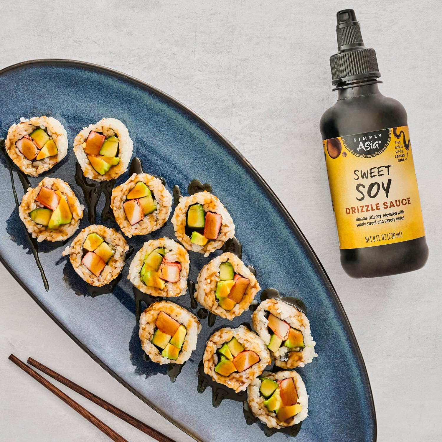 Simply Asia Sweet Soy Drizzle Sauce — Better-For-You Gluten-Free Drizzle for Balanced Home Cooking, 8 fl oz