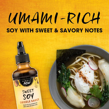 Simply Asia Sweet Soy Drizzle Sauce — Better-For-You Gluten-Free Drizzle for Balanced Home Cooking, 8 fl oz