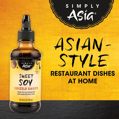 Simply Asia Sweet Soy Drizzle Sauce — Better-For-You Gluten-Free Drizzle for Balanced Home Cooking, 8 fl oz