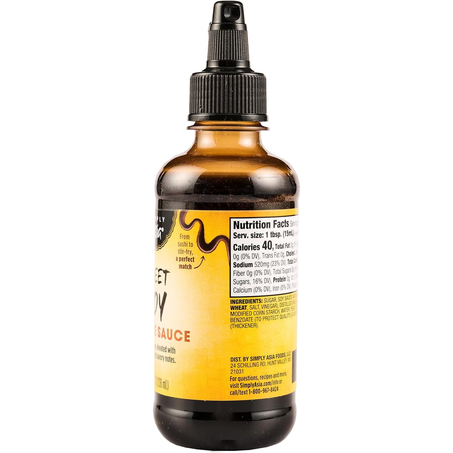 Simply Asia Sweet Soy Drizzle Sauce — Better-For-You Gluten-Free Drizzle for Balanced Home Cooking, 8 fl oz