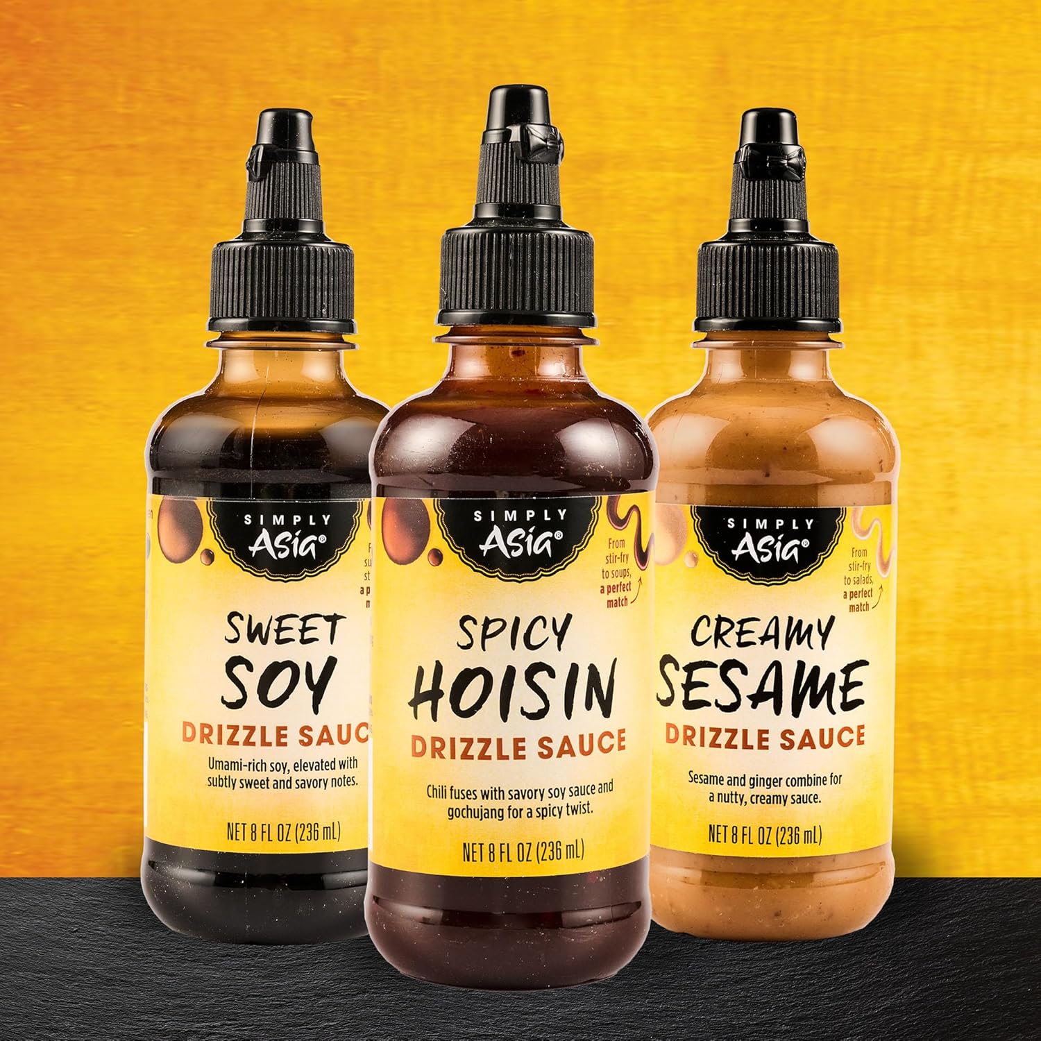 Simply Asia Sweet Soy Drizzle Sauce — Better-For-You Gluten-Free Drizzle for Balanced Home Cooking, 8 fl oz