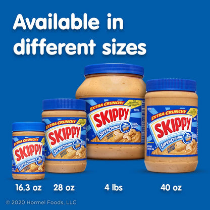 SKIPPY Super Chunk Peanut Spread – 7g Protein Crunchy Jar for Wellness Pantry and Snack Routine