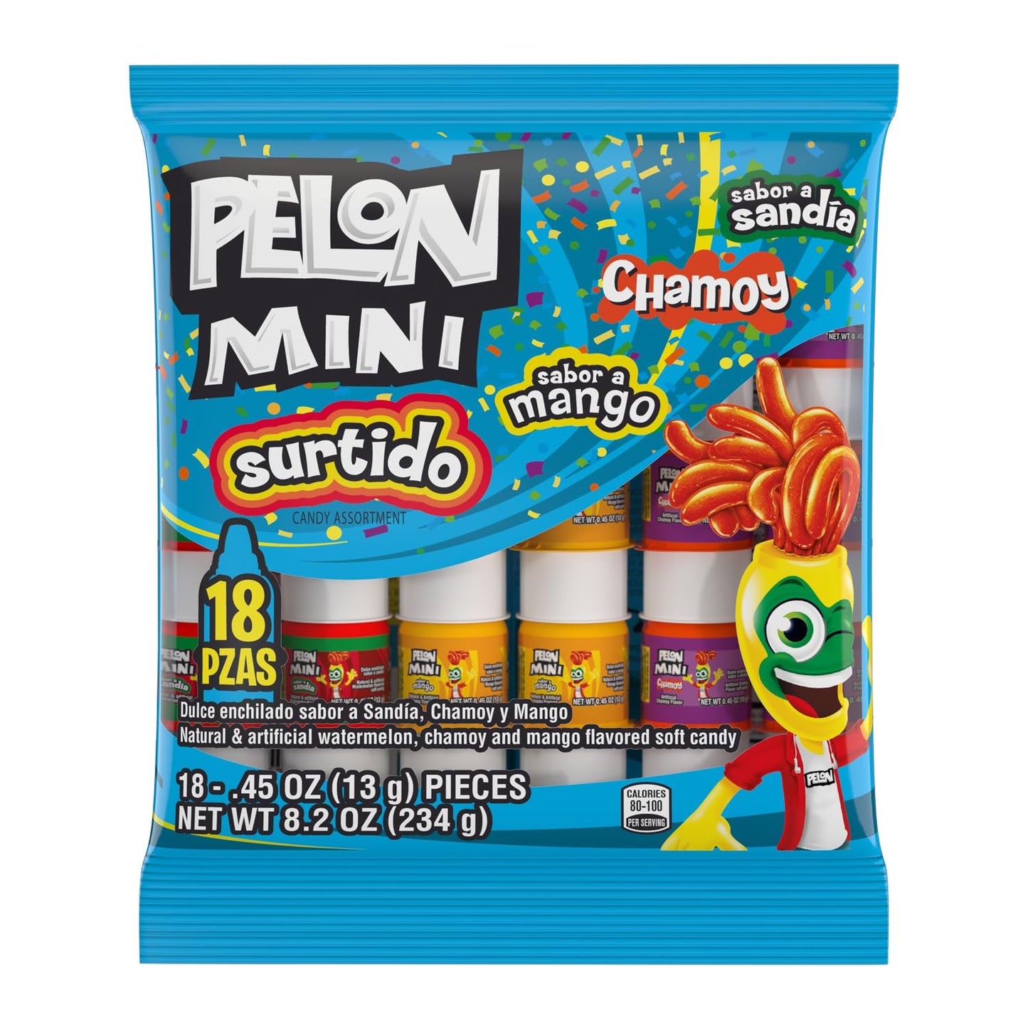 squeezable soft-plastic bottle packaging that releases candy with hand pressure