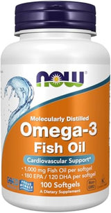 NOW Supplements Omega-3 180 EPA / 120 DHA Portable Omega-3 for Active Adventures, 2 Softgels
