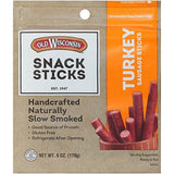 Old Wisconsin Turkey Sausage Snack Sticks – Lean Turkey Protein for Pre Workout Fuel and Post Workout Recovery