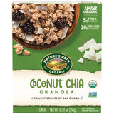 Nature's Path Organic Coconut Chia Granola – Clean-Label Non-GMO Snack Safe for Packing in Kids' Lunchboxes, 12.34 oz