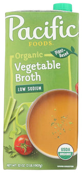 Pacific Foods Organic Low Sodium Vegetable Broth – Holiday Pantry Gift for Health-Conscious Foodies