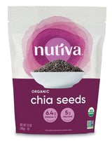 Nutiva Organic Chia Seed 12 oz – Allergen Friendly Vegan Egg Replacer for Kids Baking, Pancakes and Hidden Nutrition Hacks