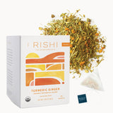 Rishi Tea Turmeric Ginger Herbal Tea – Bath Time Companion for Aromatic Relaxation, Non-GMO Ginger Turmeric Sachets
