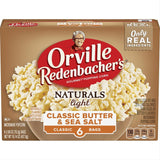 Orville Redenbacher's Naturals Popcorn – 130-Calorie Snack for Wellness Routines, No Artificial Ingredients, 6-Count
