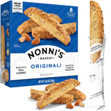 Nonni's Originali Almond Biscotti – Portable Italian Snack for Commute and Travel Energy, 5.52 oz Box