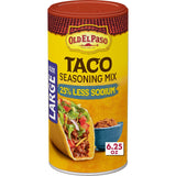 Old El Paso Low Sodium Taco Seasoning – Versatile Multi-Use Canister for an Uncluttered Pantry