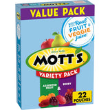 Mott's Berry Fruit Snacks – No Artificial Colors Wellness Snack for Clean Eating Homes, 22 Pouches