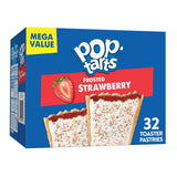 Pop-Tarts Frosted Strawberry Pastries 32-Count – Packable Snack for Hiking Bags, Roadside Stops, and Park Outings
