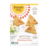 Simple Mills Veggie Pita Crackers, Himalayan Salt – 1/3 Veggie Serve Chips for Meal-Prep Bowls and Salad Toppers