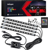 Nilight Sound Reactive LED Strips – Cozy Home Theater Ambiance for Movie Night, Ultra-Thin Under Cabinet Style