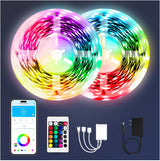 PHOPOLLO Bluetooth LED Strip Lights – Relaxing Bedroom Mood Lighting with Headache Relief Colors