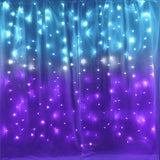 Glowave Mermaid Ombre Curtain Lights – Valentine's & Bridal Shower Gift, Romantic Fairy Lights for Bedroom & Wedding