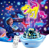 One Fire Christmas Gift for Kids – Rechargeable Star Night Light Projector with 6 Theme Films, Ready to Gift Sensory Bedtime Light