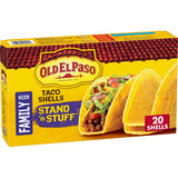 Old El Paso Stand 'N Stuff Taco Shells for Casual Outdoor Entertaining, Family Size 20-count