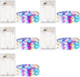 Minetom Kids Night Lights Battery Operated – 5 Pack 7FT Warm White LED String Lights for Bedroom, Bunk Bed, and Reading Corner
