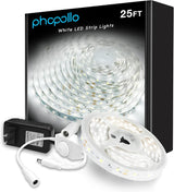 phopollo White LED Light Strip – Under-Cabinet Task Lighting to Illuminate Kitchen Countertops