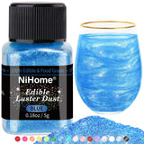 NiHome Edible Glitter Dust – Safe Sleepover and Party Accessory for Late-Night Drink Garnishing, Allergen-Free and Smokeless Shimmer Powder