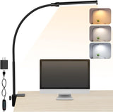 ShineTech LED Clip Desk Lamp – Back-to-School Light for Teen Study Room, No Heat Bulb, Low Blue Light, Black