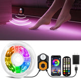 TQLGY Under Bed LED Light Strip – Fun Dorm Room Gift for College Students, Motion Activated RGB Strip with Timer