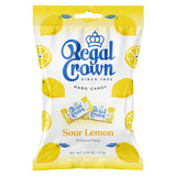 Regal Crown Sour Lemon Hard Candy – Holiday Stocking Stuffer for Coworkers & Neighbors, Imported British Candy in Peg Bag