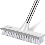 SetSail Extendable Scrub Brush with Squeegee Edge – 51 Inch Adjustable Deck and Garage Brush for Large Surface Coverage in Less Time