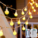 Minetom Waterproof Fairy Lights Battery Powered – Warm White Twinkle Lights for Garden, Awning & Patio Parties