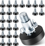 MROCO Furniture Leveling Feet with T-Nuts – Steady Work-from-Home Upgrade, Black Base Levelers for Computer Desks and Shelves