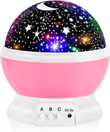 LullabyLite Star Night Light – Stocking Stuffer and Baby Shower Gift, 5 Color Choices to Match Any Room, Battery or USB Powered