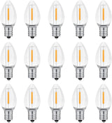 NETEHA C7 Warm White LED Bulbs Cozy Birthday Gift for Her, E12 Candelabra Replacement Bulbs for Bedroom Decor and Salt Lamp Owners