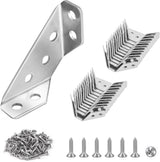 PlusRoc Triangular Support Braces - Less-Is-More Hardware for DIY Shelving and Cabinets, Neutral Stainless Finish
