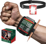 Magnetic Wristband with LED Work Light – Prevents Lost Screws in Bushes and Outdoors, Stable Wrist Holder for Home Repairs