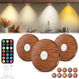 LuminAura Rechargeable Puck Lights – Practical Holiday Gift for Couples, Dimmable Mood Lighting Set of 3