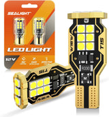 SEALIGHT 6000K White 194 T10 Wedge LED Bulb 10-Pack – Cool-Touch LED Interior Lighting to Prevent Accidental Burns in Trunk and Door Areas