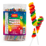Bulk Rainbow Lollipops for Outdoor Events – Individually Wrapped Suckers for Carnival Booths and Festival Giveaways