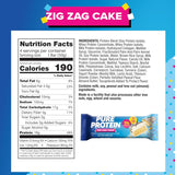 Pure Protein Zig Zag Cake Protein Bars – Pre-Workout Energy for Park Runs and Outdoor Training, Low Sugar Snack