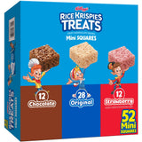 Kellogg's Mini Crispy Marshmallow Squares – Kids Party Snack Platter Variety, Individually Wrapped Lunch Treats, 52 Count