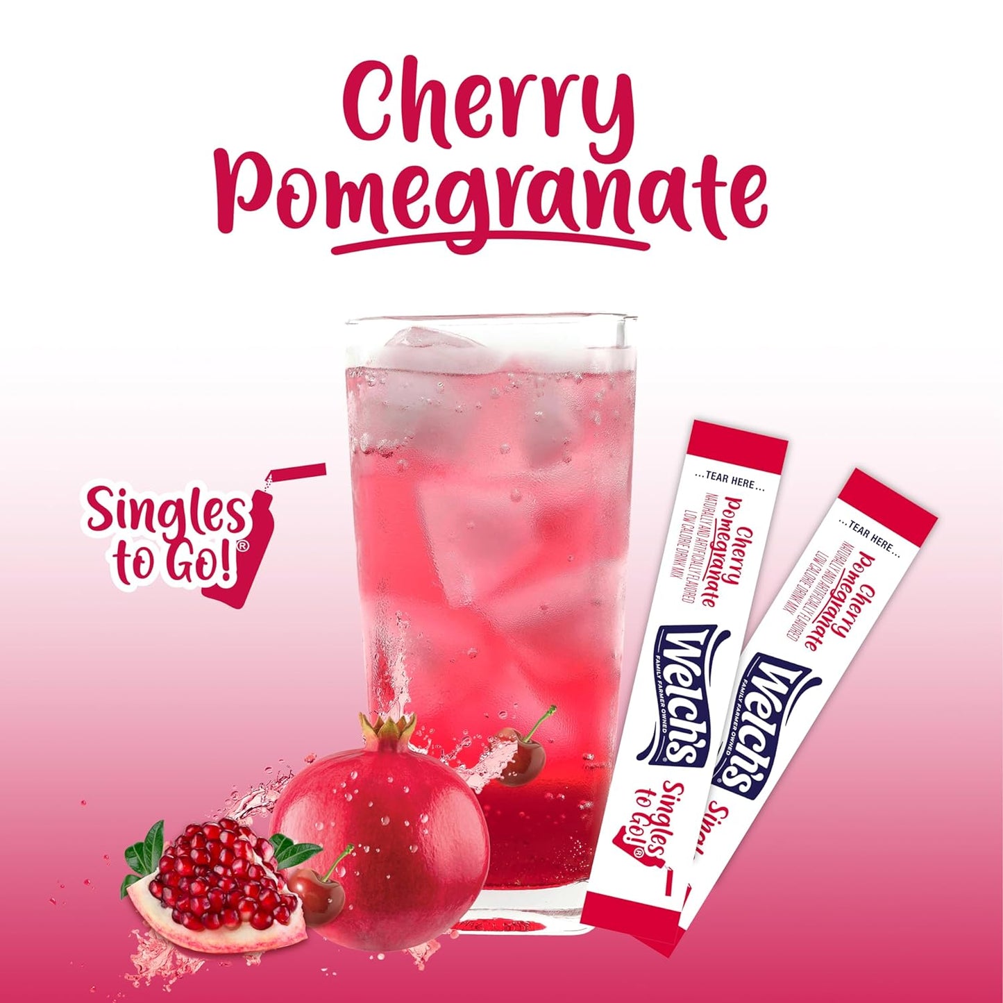 Welch's Singles To Go Powdered Water Flavoring - Single Serve Stick Packs as a Holiday Gift for Teachers, Coworkers, and Travelers